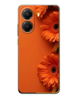 Чехол для Xiaomi POCO X7 Pro с картинкой «Оранжевые герберы»