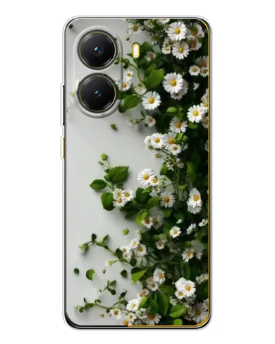 Чехол для Xiaomi POCO X7 Pro с картинкой «Ветка мелких белых цветов»