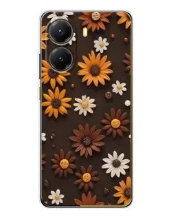 Чехол для Xiaomi POCO X7 Pro с картинкой «Узор из маленьких подсолнухов»