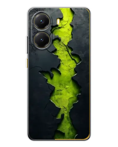 Чехол для Xiaomi POCO X7 Pro с картинкой «Салатовый разлом скалы»