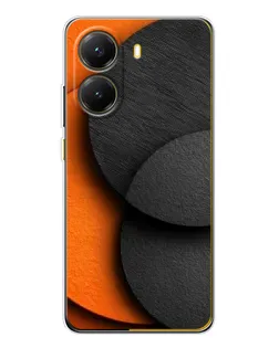 Чехол для Xiaomi POCO X7 Pro с картинкой «Геометрия оранжевых кругов»