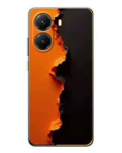 Чехол для Xiaomi POCO X7 Pro с картинкой «Оранжевый разлом»