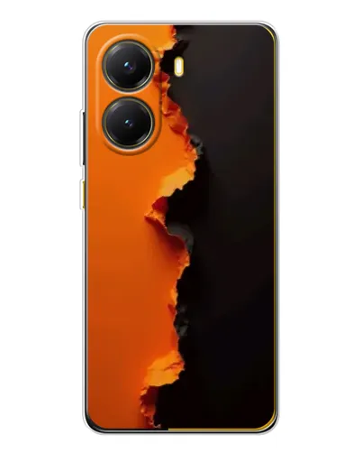 Чехол для Xiaomi POCO X7 Pro с картинкой «Оранжевый разлом»