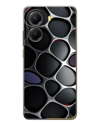 Чехол для Xiaomi POCO X7 Pro с картинкой «Объемная темная решетка»