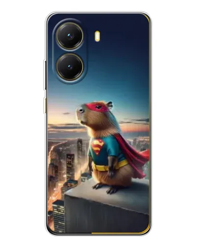 Чехол для Xiaomi POCO X7 Pro с картинкой «Капи-мен супергерой» Чехол для Xiaomi POCO X7 Pro с картинкой «Капи-мен супергерой»