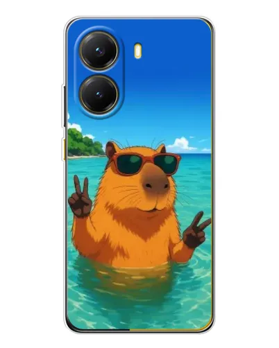 Чехол для Xiaomi POCO X7 Pro с картинкой «Морская капибара» Чехол для Xiaomi POCO X7 Pro с картинкой «Морская капибара»