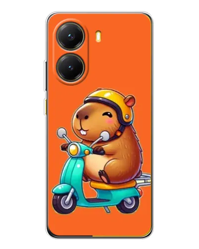 Чехол для Xiaomi POCO X7 Pro с картинкой «Капибара на скутере» Чехол для Xiaomi POCO X7 Pro с картинкой «Капибара на скутере»