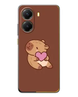 Чехол для Xiaomi POCO X7 Pro с картинкой «Капибара с сердцем»