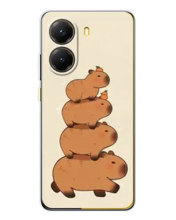 Чехол для Xiaomi POCO X7 Pro с картинкой «Башня из капибар»