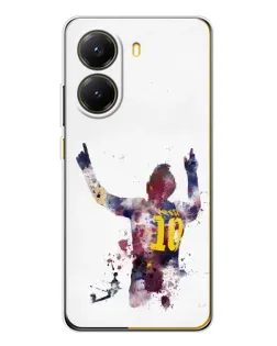 Чехол для Xiaomi POCO X7 Pro с картинкой «Акварельный Месси Барселона»
