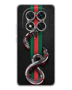 Чехол для Xiaomi POCO X7 с картинкой «Gucci — змея на полосе»