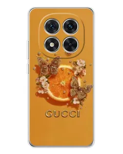 Чехол для Xiaomi POCO X7 с картинкой «Gucci — золотые бабочки»