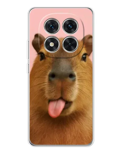 Чехол для Xiaomi POCO X7 с картинкой «Капибара с языком»