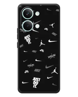 Чехол для Xiaomi Poco X8 Pro Max с картинкой «Nike Black Pattern»