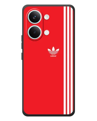 Чехол для Xiaomi Poco X8 Pro Max с картинкой «Красный минимализм Adidas»