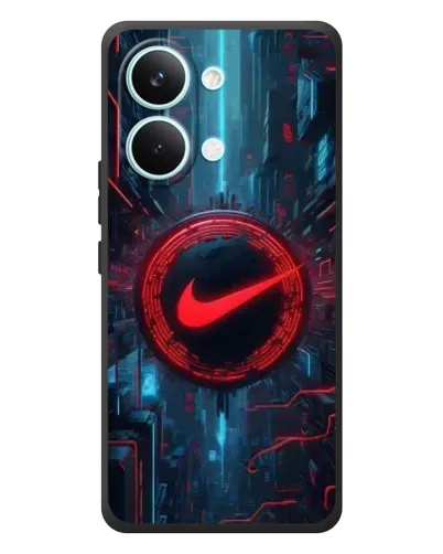 Чехол для Xiaomi Poco X8 Pro Max с картинкой «Техногенный стиль Nike»