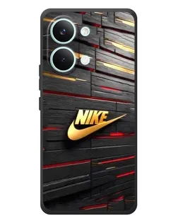 Чехол для Xiaomi Poco X8 Pro Max с картинкой «Золотой Nike на металле»