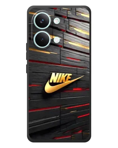 Чехол для Xiaomi Poco X8 Pro Max с картинкой «Золотой Nike на металле»
