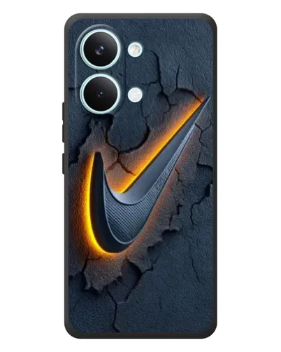 Чехол для Xiaomi Poco X8 Pro Max с картинкой «Объемный логотип Найк»
