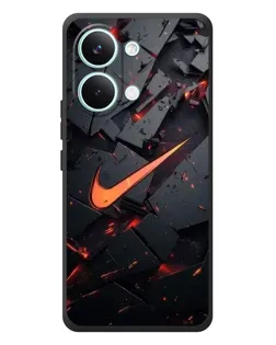 Чехол для Xiaomi Poco X8 Pro Max с картинкой «Nike — эффект разломов»