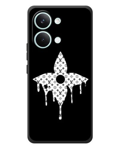 Чехол для Xiaomi Poco X8 Pro Max с картинкой «Цветочная монограмма»