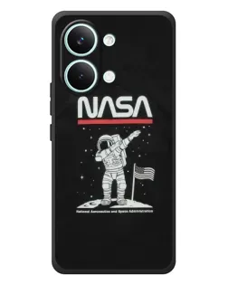 Чехол для Xiaomi Poco X8 Pro Max с картинкой «NASA — шагаем по Луне»
