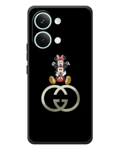 Чехол для Xiaomi Poco X8 Pro Max с картинкой «Минни Маус на лого»