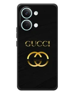 Чехол для Xiaomi Poco X8 Pro Max с картинкой «Золотой логотип Gucci»