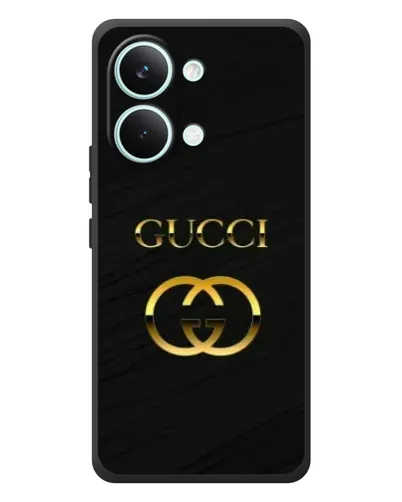Чехол для Xiaomi Poco X8 Pro Max с картинкой «Золотой логотип Gucci»