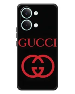 Чехол для Xiaomi Poco X8 Pro Max с картинкой «Gucci — красный логотип»