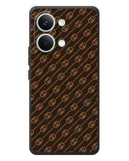 Чехол для Xiaomi Poco X8 Pro Max с картинкой «Gucci — золотые диагонали»