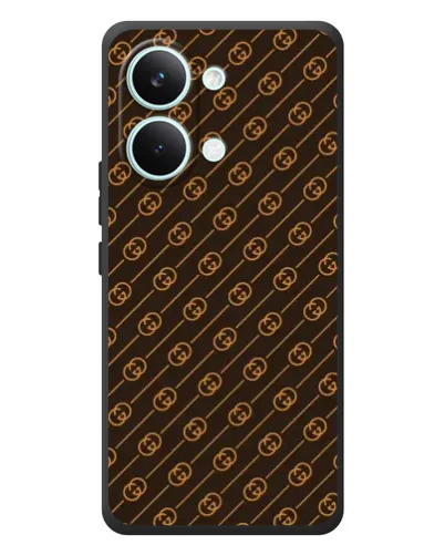 Чехол для Xiaomi Poco X8 Pro Max с картинкой «Gucci — золотые диагонали»