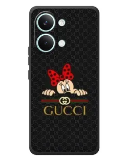 Чехол для Xiaomi Poco X8 Pro Max с картинкой «Минни Маус Gucci — черный»