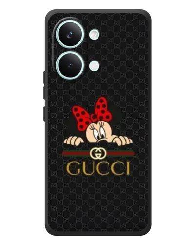 Чехол для Xiaomi Poco X8 Pro Max с картинкой «Минни Маус Gucci — черный»