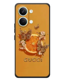 Чохол для Xiaomi Poco X8 Pro Max з картинкою «Gucci — золоті метелики»