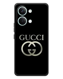 Чохол для Xiaomi Poco X8 Pro Max з картинкою «Gucci — золото на чорному»