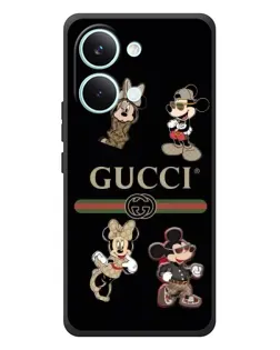 Чохол для Xiaomi Poco X8 Pro Max з картинкою «Gucci — герої Disney та монограма»