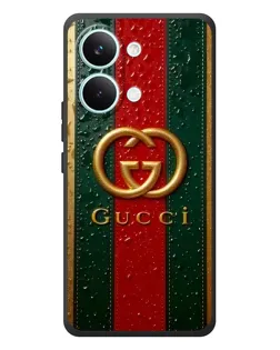 Чохол для Xiaomi Poco X8 Pro Max з картинкою «Gucci — фірмова смуга та золото»