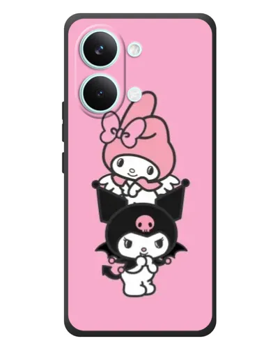 Чехол для Xiaomi Poco X8 Pro Max с картинкой «Трио My Melody и Kuromi»