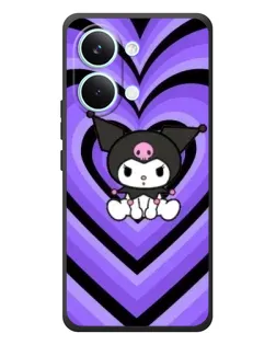 Чехол для Xiaomi Poco X8 Pro Max с картинкой «Kuromi и фиолетовые сердца»