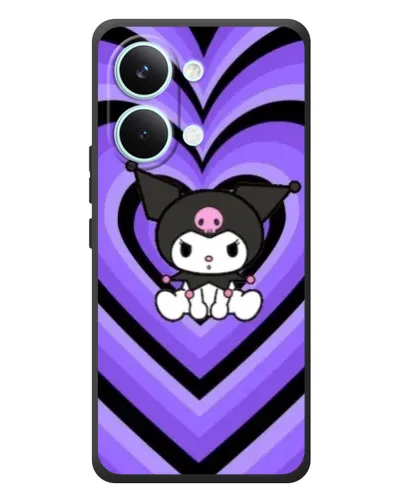 Чехол для Xiaomi Poco X8 Pro Max с картинкой «Kuromi и фиолетовые сердца»