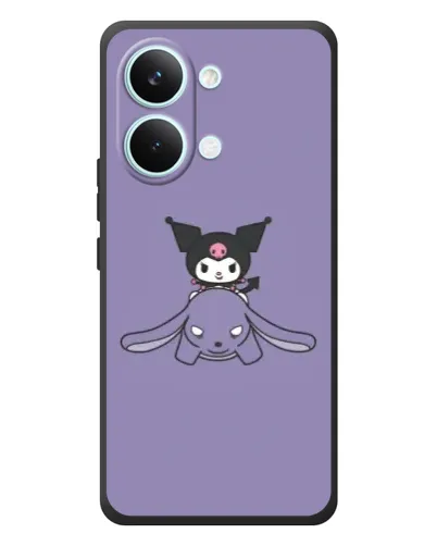 Чехол для Xiaomi Poco X8 Pro Max с картинкой «Kuromi на лиловом фоне»