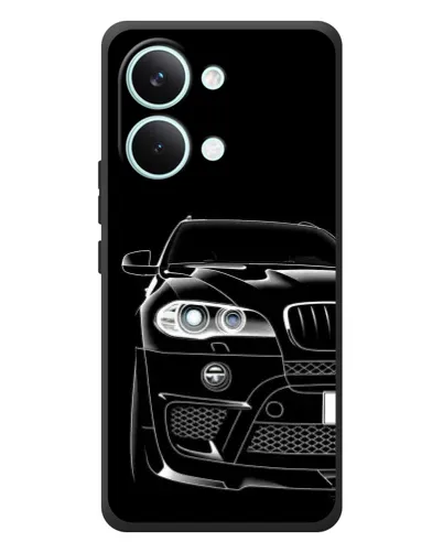 Чехол для Xiaomi Poco X8 Pro Max с картинкой «Темный силуэт BMW»