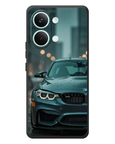 Чехол для Xiaomi Poco X8 Pro Max с картинкой «BMW в огнях города»