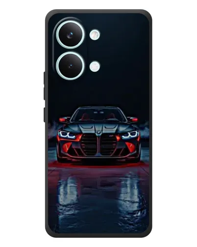Чехол для Xiaomi Poco X8 Pro Max с картинкой «BMW на мокрой дороге»