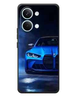 Чехол для Xiaomi Poco X8 Pro Max с картинкой «Голубая BMW M4»