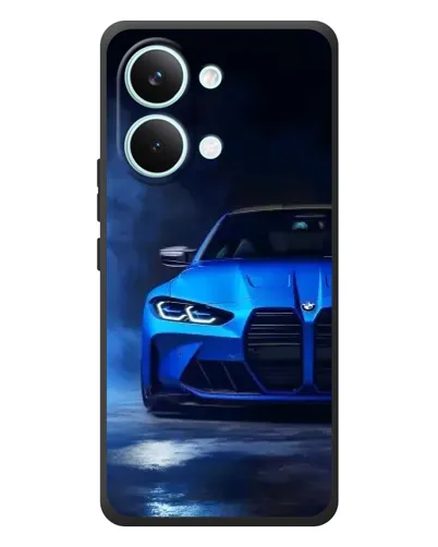 Чехол для Xiaomi Poco X8 Pro Max с картинкой «Голубая BMW M4»
