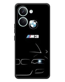 Чехол для Xiaomi Poco X8 Pro Max с картинкой «Минималистичный принт BMW M3»