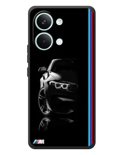 Чехол для Xiaomi Poco X8 Pro Max с картинкой «Силуэт BMW в темноте»