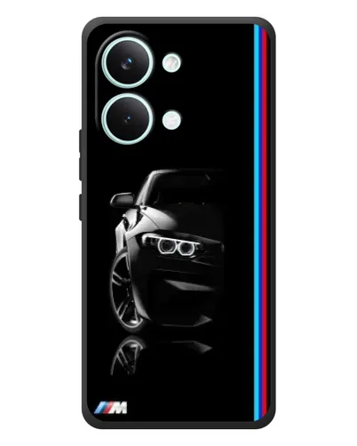 Чехол для Xiaomi Poco X8 Pro Max с картинкой «Силуэт BMW в темноте»